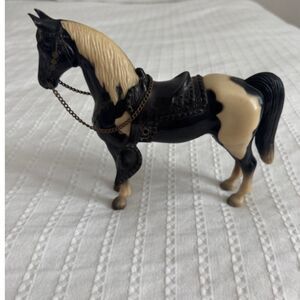 Breyer Horse Model Black and Cream Palomino Pinto, Vintage 1950th